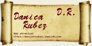 Danica Rubež vizit kartica